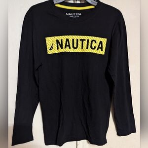 Nautica Classic Fit Long Sleeve Graphic Tee Boy's Size L (14 -16) MSRP $26.50